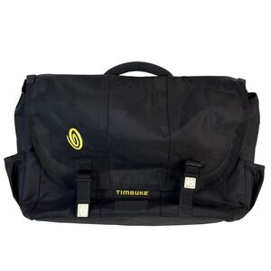 Timbuk2 Black Messenger Bag with Yellow Interior